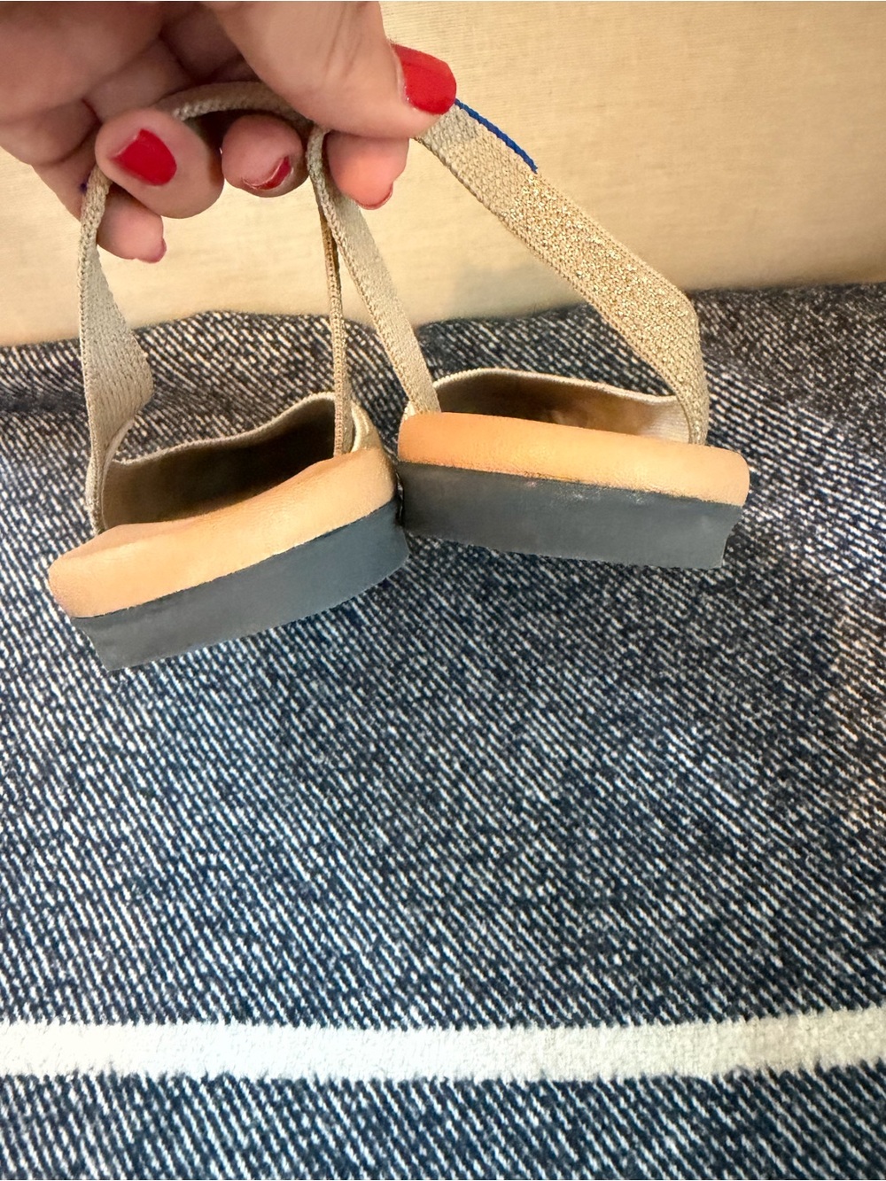 Rothy's Gold sling back 
Sandals